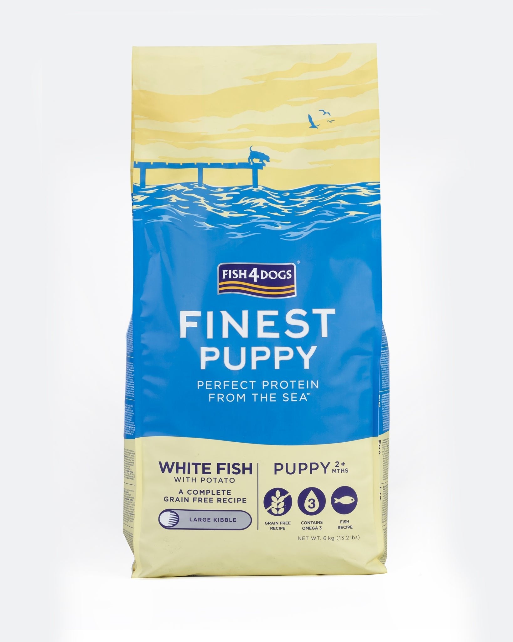 Þurrfóður – Fish4Dogs Finest Puppy hvítfiskur og kartöflur stór korn