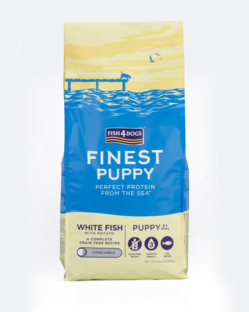 Fish4Dogs Finest Puppy White Fish With Potato (Large Kibble)