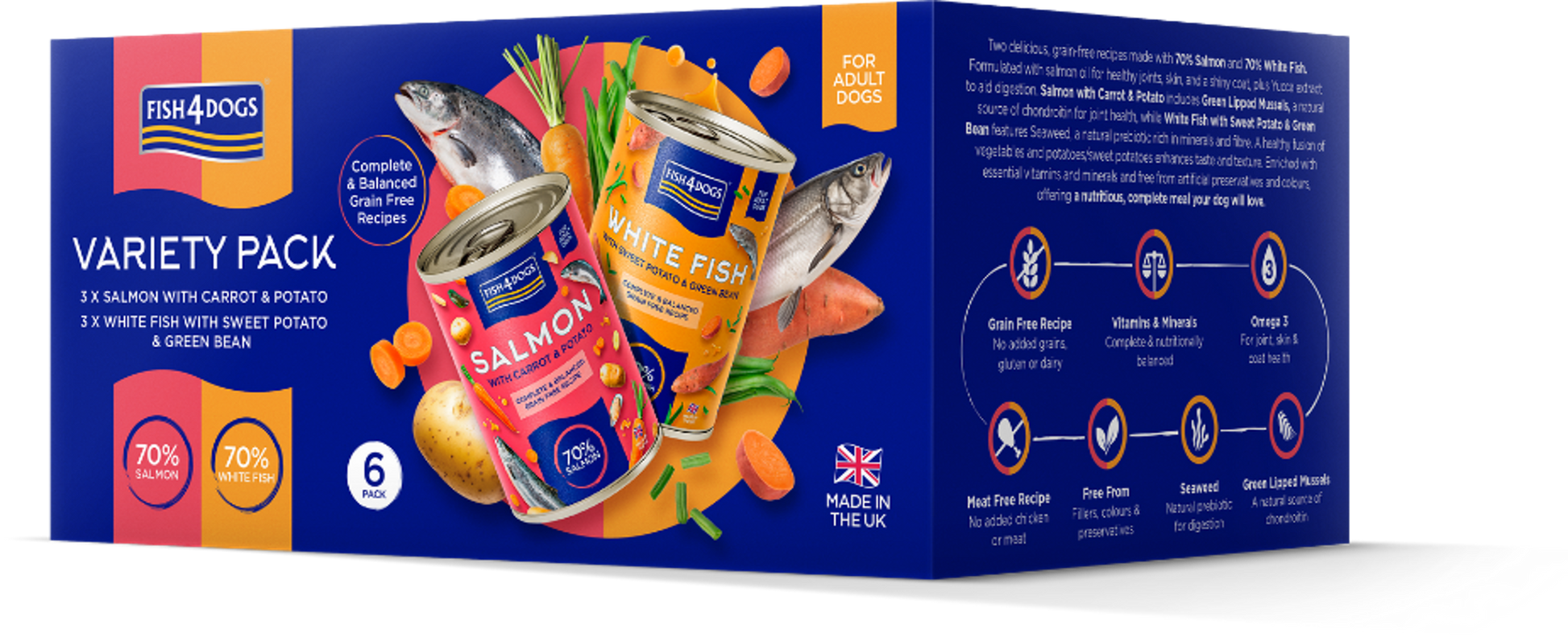 Blautmatur – Fish4Dogs Variety Pack með fiski og grænmeti