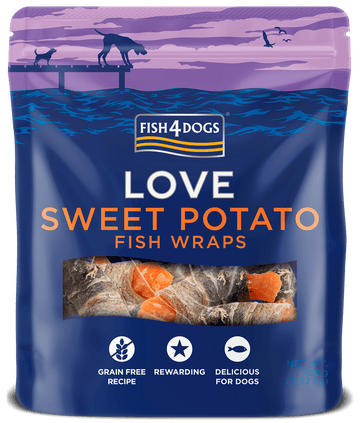 Meðlæti – Fish4Dogs Love fiskpakkar með sætum kartöflum