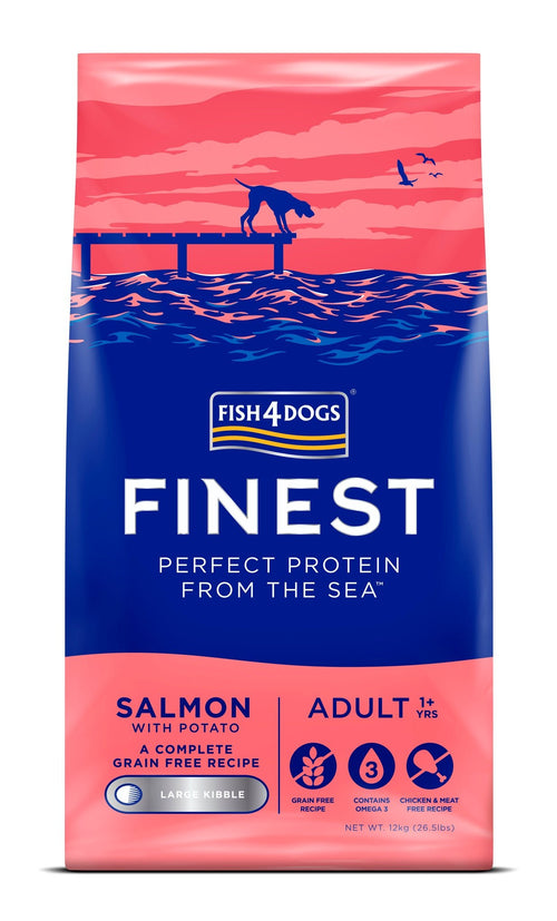 Fish4Dogs Finest Adult Salmon With Potato (Large Kibble)