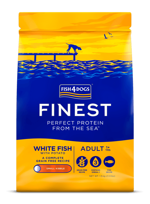 Fish4Dogs Finest Adult White Fish With Potato (Small Kibble)