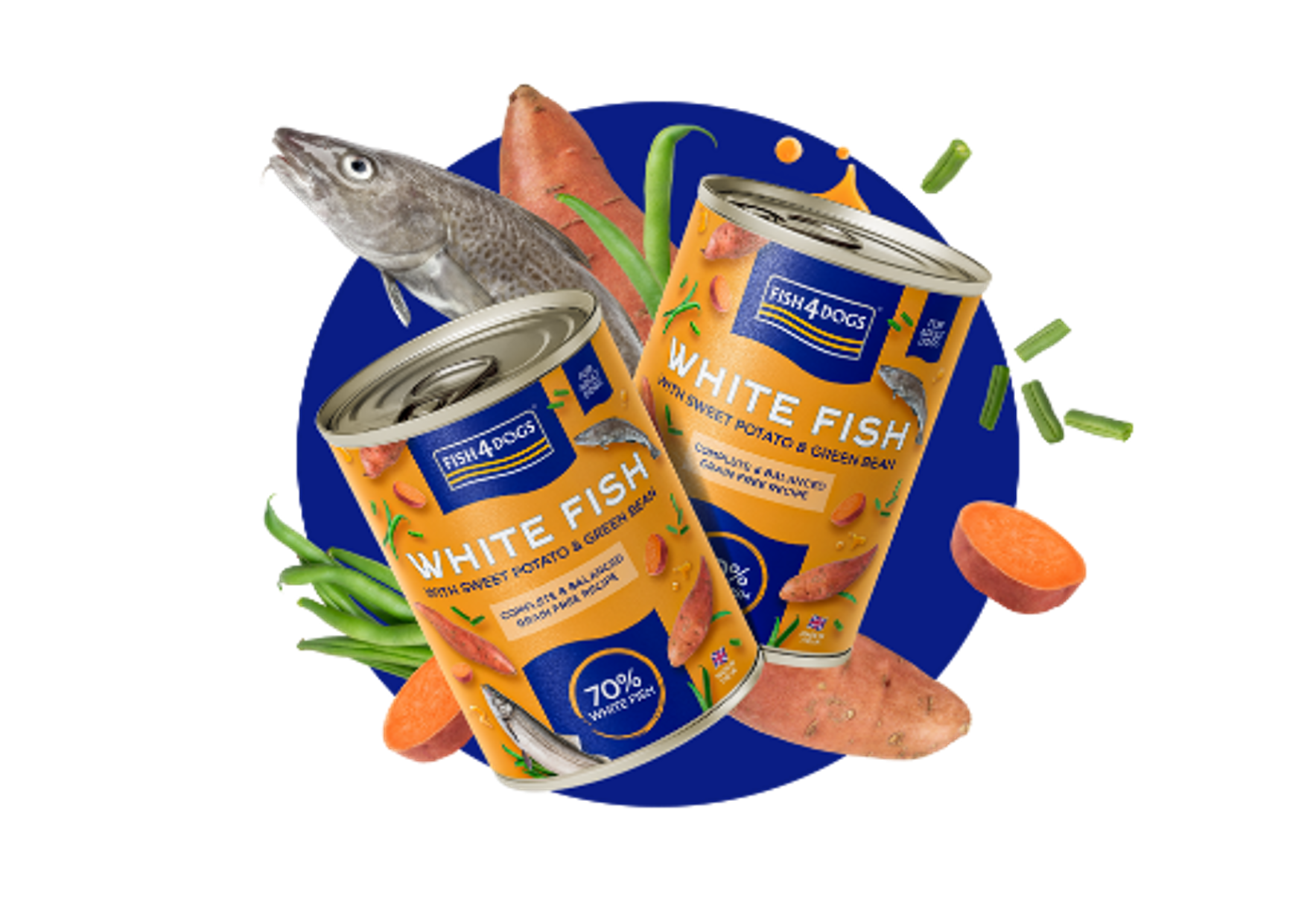 Fish4Dogs Complete White Fish Green Bean – næringarupplýsingar