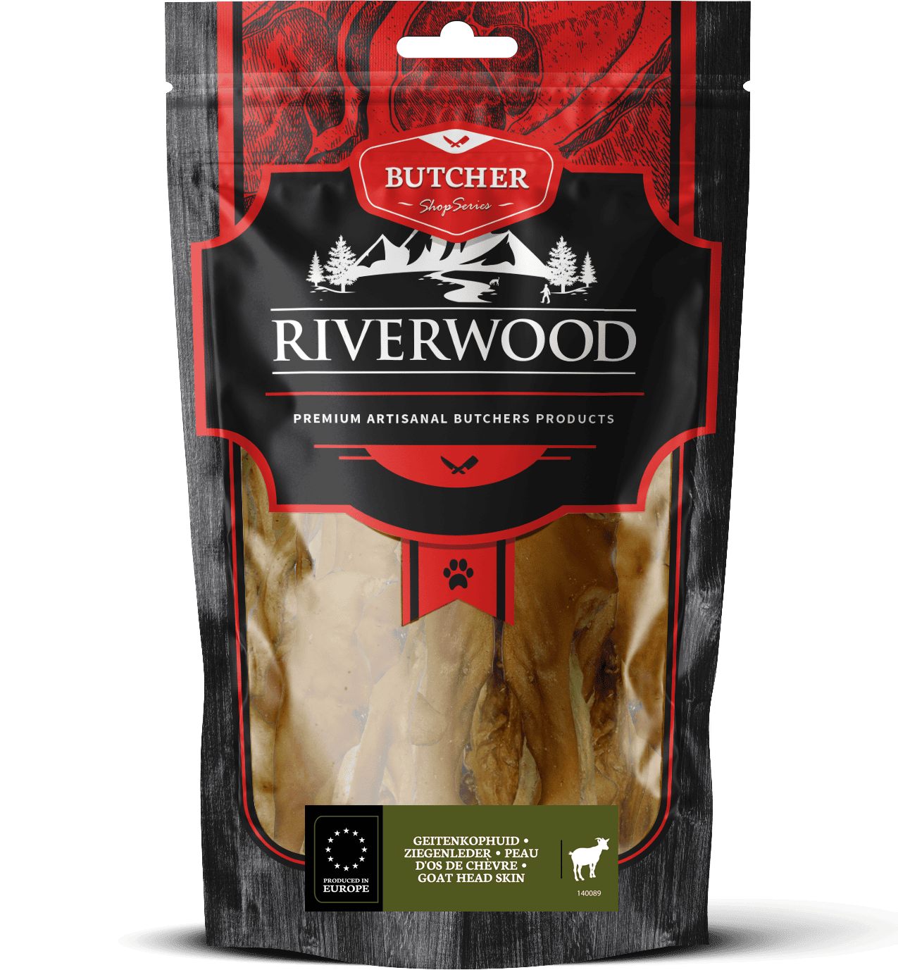 Hundanammi – Riverwood geitahöfuðhúð þurrkuð 150g