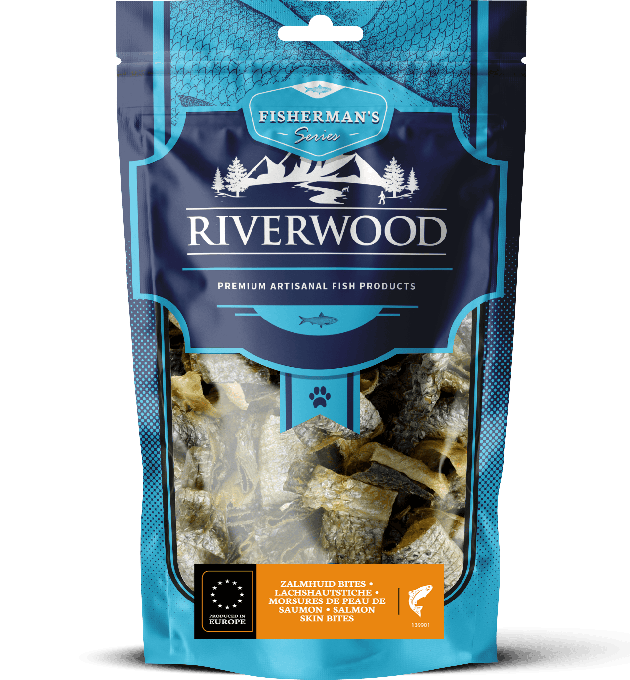 Hundanammi – Riverwood laxahúðbitar 100g