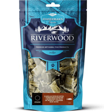 Hundanammi – Riverwood þorskhúðbitar 100g