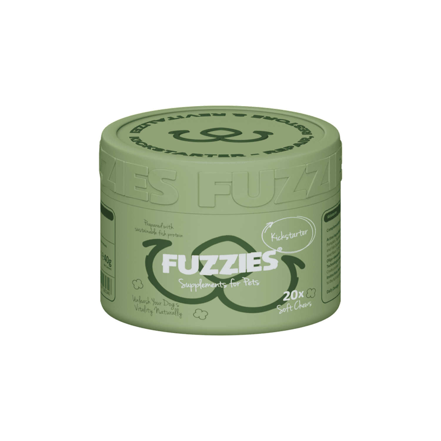 Fuzzies Kickstarter – fæðubótarefni í litlum bitum fyrir hunda undir 20 kg