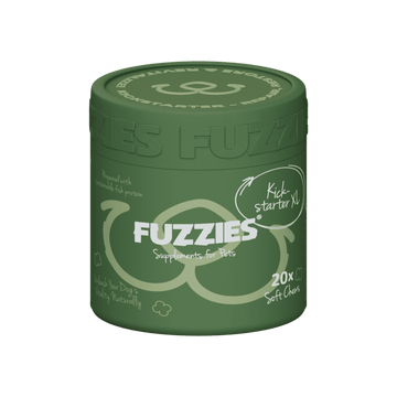 Fuzzies Kickstarter XL – fæðubótarefni í stærri bitum fyrir hunda yfir 20 kg