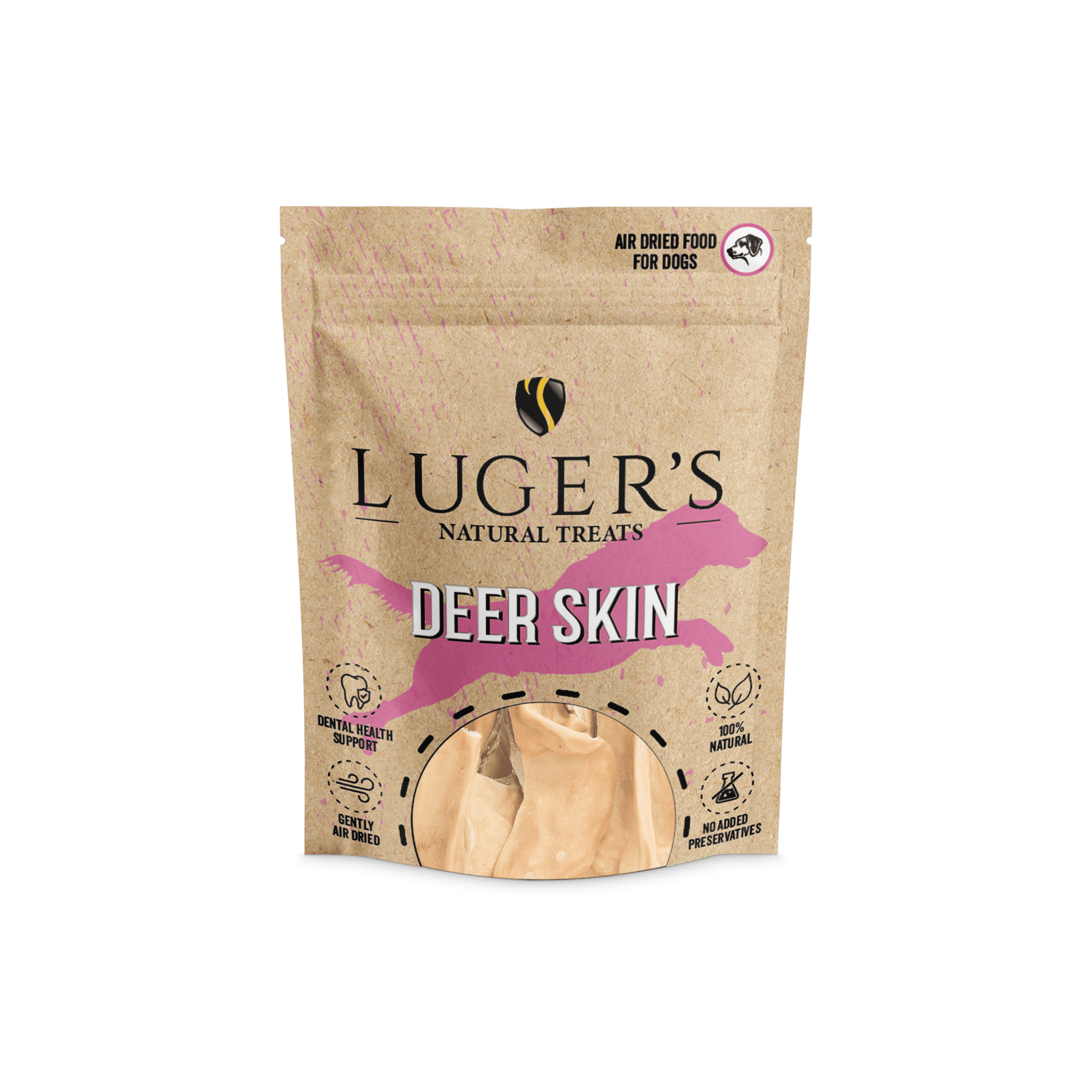 LUGER'S NATURAL TREATS - DEER SKIN 100g