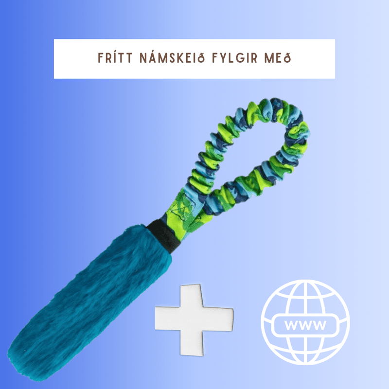 Pocket Fauxtastic - handgert togdót úr gervi refaskinni með teygju, sterkt og hvetjandi leikfang fyrir togleiki með hundum