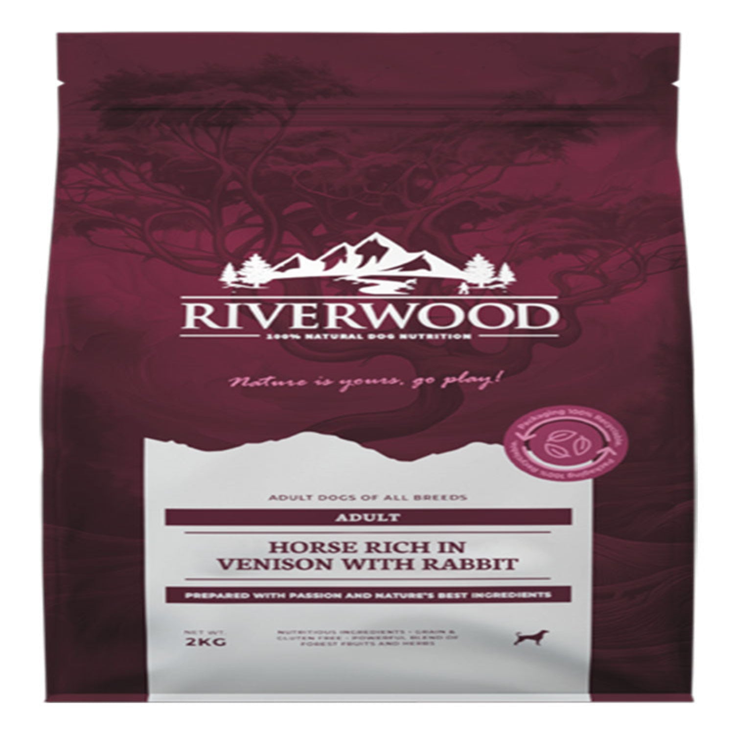 Þurrfóður – Riverwood Adult hestur og villibráð með kanínu