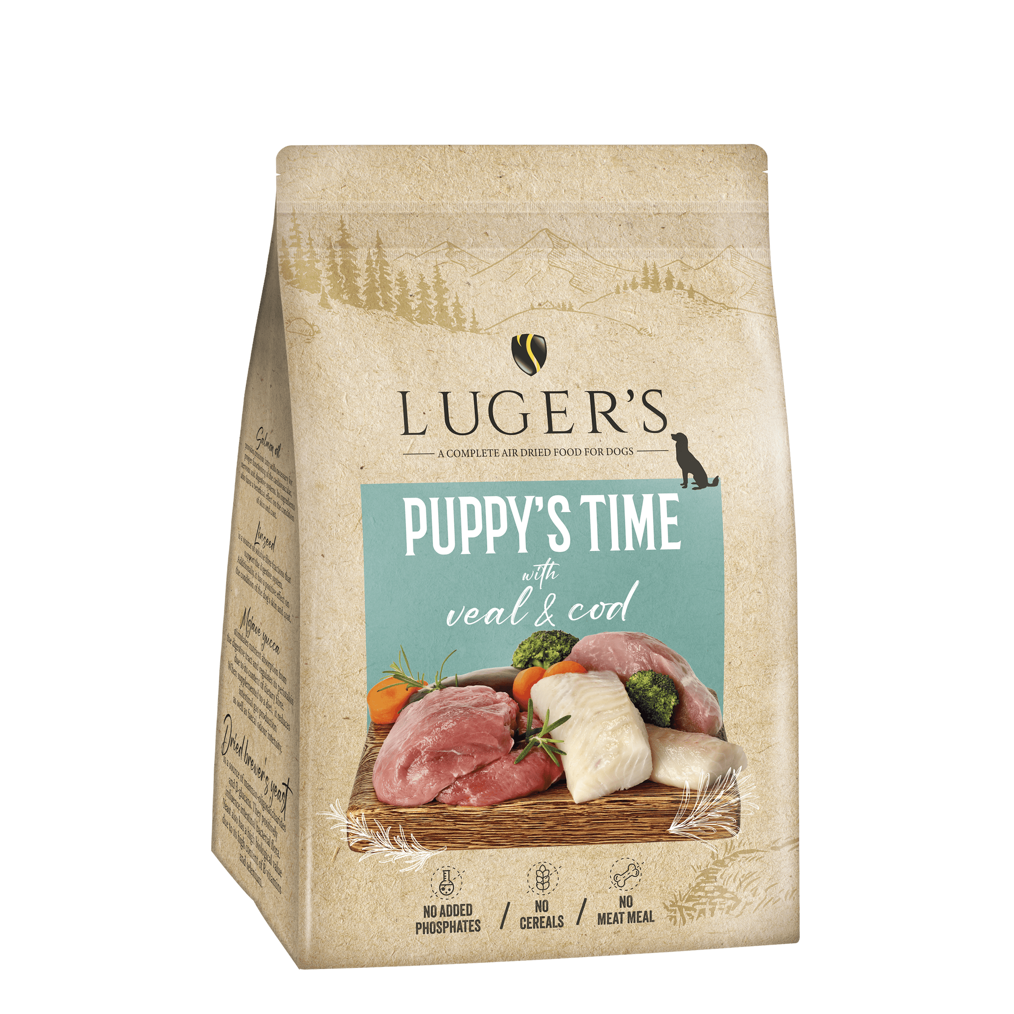 LUGER'S PUPPY'S TIME AIR DRIED FOR JUNIOR DOGS - VEAL AND COD 3 kg