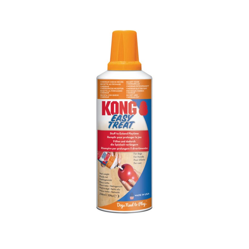 KONG Easy Treat spreybrúsi með lifrabragði – fullkomið til að fylla KONG leikföng og hvetja til róandi sleikju.
