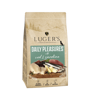 LUGER'S DAILY PLEASURES AIR DRIED FOR DOG - COD AND SARDINE 9 kg