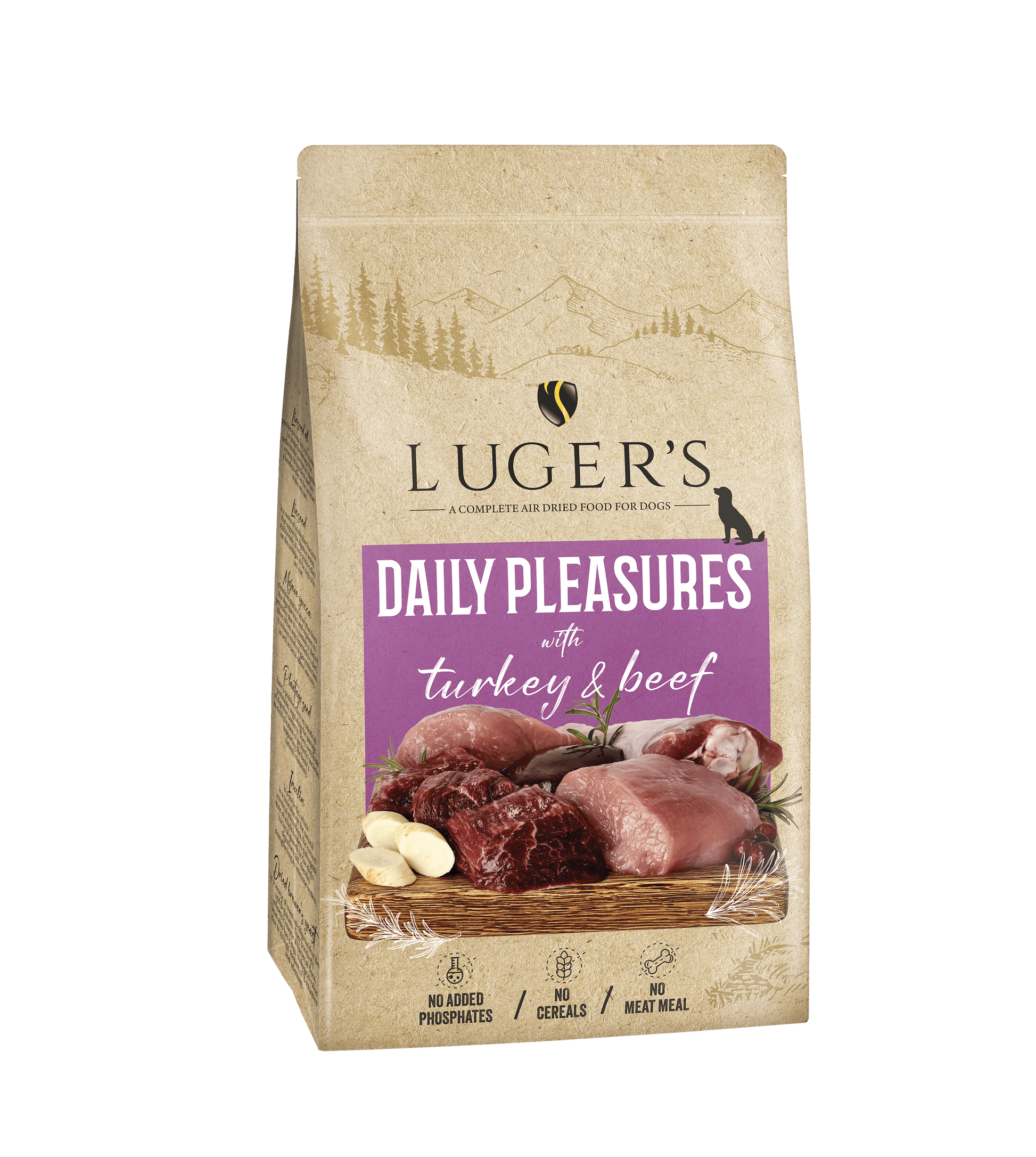 Loftþurkaður hundamatur með 80% kjöti og innmat, með kalkún