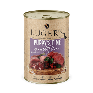 LUGER’S PUPPY’S TIME - Kanínulifur, spínat og trönuber