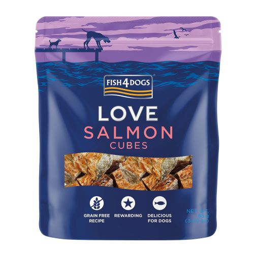 Meðlæti – Fish4Dogs Love laxakubbur 85g
